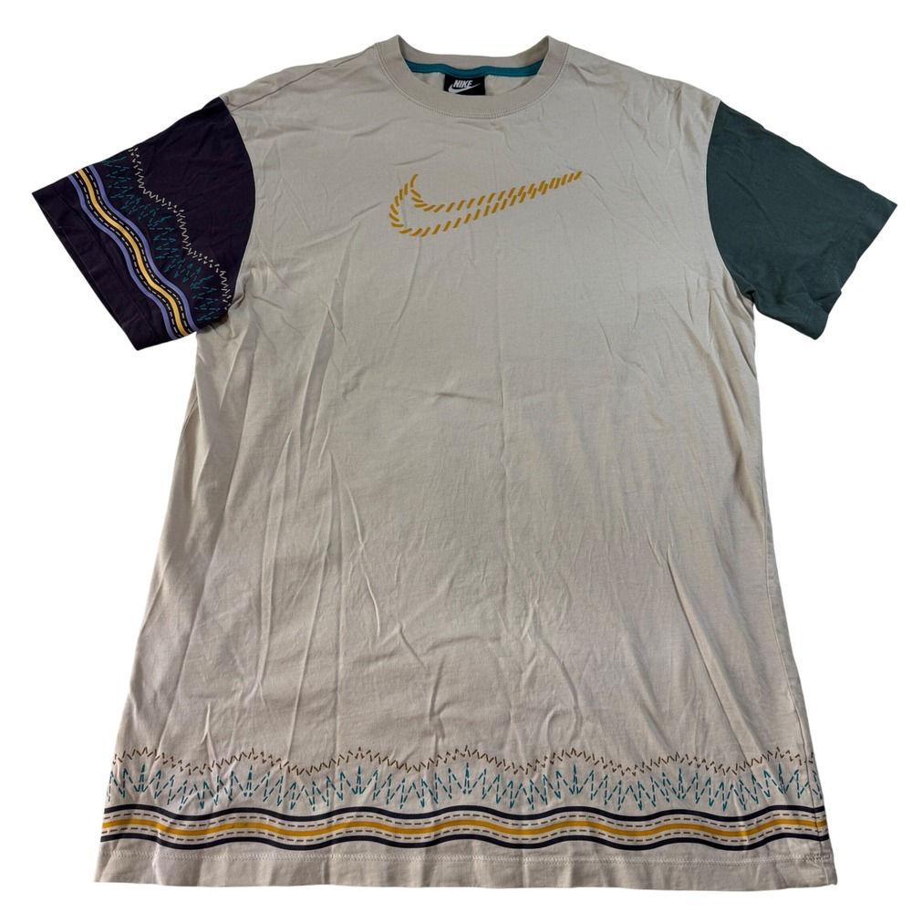 Nike N7 Colorblock Native American Heritage Graphic T-Shirt Men's Size M